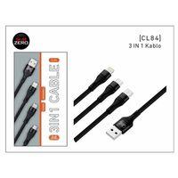 Sub Zero 3 Farklı Girişli Şarj Kablosu Cl84