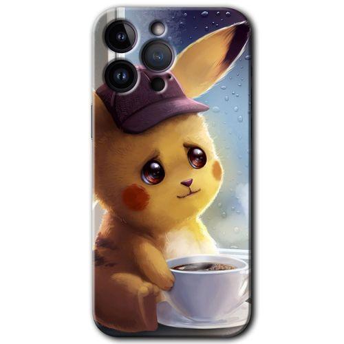 Potkal Hediye Fabrikası iPhone 14 Pro Kılıf HD Desen Baskılı Arka Kapak - Üzgün Pikaçu