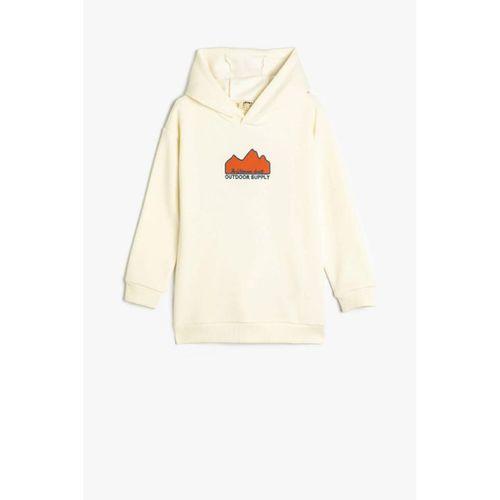 Koton  Çocuk Uzun Kollu Kapşonlu Sweatshirt Baskı Detaylı