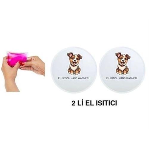 Sevimli Köpek Cep Sobası,El Isıtıcı,2 Adet Sıcak Su Torbası Pvc  9Cm