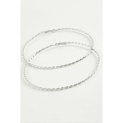 Burgulu Metal Halka Küpe 8-9-10 cm