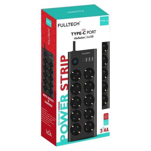 Ftr14 Type-c Girişli Akım Korumalı 10’lu Priz, 3 Usb