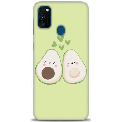 Samsung Galaxy M30S Kılıf HD Baskılı Kılıf - Avacado + Tam Ekran Koruyucu