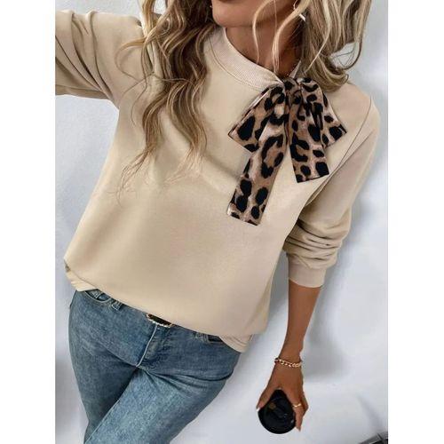 Kadın Uzun Kollu Yakadan Bağlamalı Viskon Iki Iplik Bluz