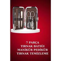 Manikür Pedikür Seti 7 Parça Tırnak Makası Kaş Makası Cımbız Çantalı