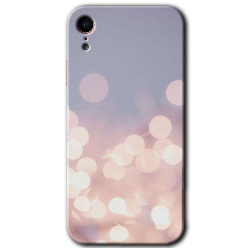 iPhone XR Kılıf HD Desen Baskılı Arka Kapak + Temperli Cam - Blur Lights