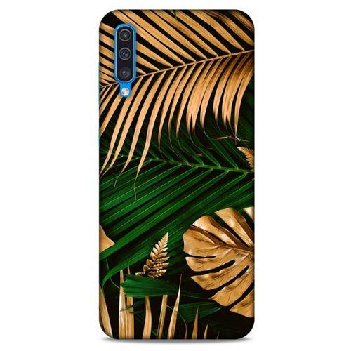 Lopard Samsung Galaxy A50 Uyumlu Kılıf Bahar (6) Silikon Kılıf Altın Yapraklar