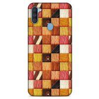 Samsung Galaxy A11 Kılıf Patchwork (2) Kabı Turuncu Sarı