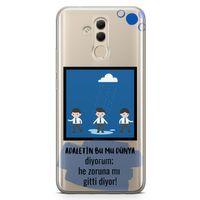 Huawei Mate 20 Lite Kılıf Adaletin Bumu Dünya Arka Kapak Koruma Desenli Full Koruyucu