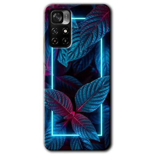 Redmi Note 11T Kılıf HD Desen Baskılı Arka Kapak - Mekanik Yaprak 4 + Kırılmaz Cam