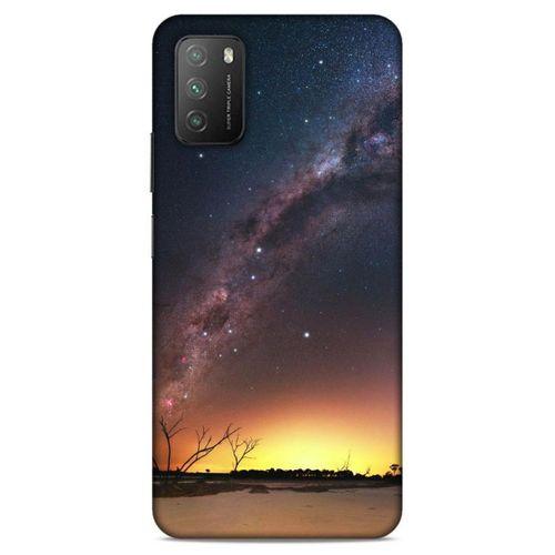 Lopard Xiaomi Poco M3 Uyumlu Kılıf Gece'S (30) Silicone Case Sarı Lacivert