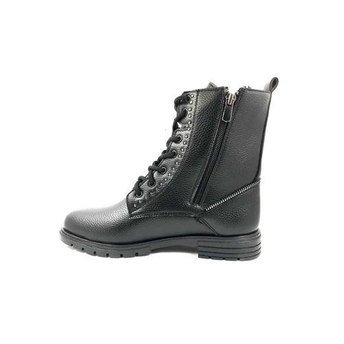 490093 Siyah Bağcıklı Fermuarlı Kadın Bot