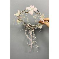 Ortanca Çiçekli Özel Gelin Kına Tacı