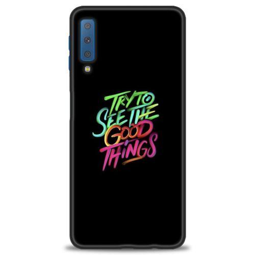 Samsung Galaxy A7 2018 Kılıf HD Baskılı Kılıf - Good Things + Tam Ekran Koruyucu