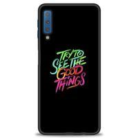 Samsung Galaxy A7 2018 Kılıf HD Baskılı Kılıf - Good Things + Tam Ekran Koruyucu