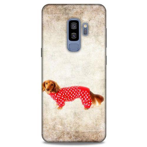 Samsung Galaxy S9 Plus Kılıf Köpek Kıyafetleri (30) Silicone Case Dacshund Pijama