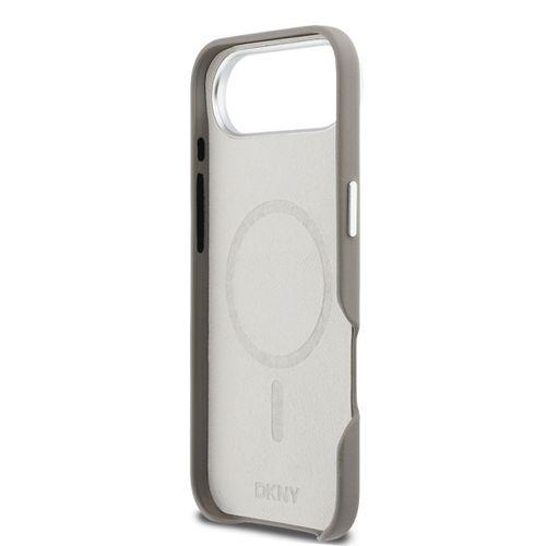 Apple iPhone 17 Air Kılıf DKNY Orjinal Lisanslı M-safe Şarj Özellikli PU Büyük Dikey Logolu Kapak