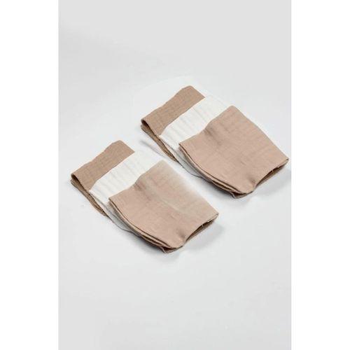 Çocuk Eğitici Gelişim Bistyle 6'lı Müslin Mendil 20x20 cm 90106 Ekru Bej