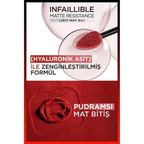 L'Oreal Paris Infaillible Matte Resistance Likit Mat Ruj - 300 Sun Bathing
