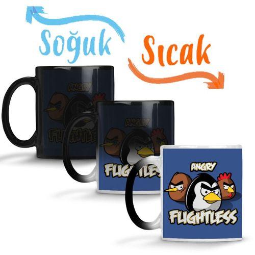 Angry Birds Angry Flightless Sihirli Kupa Bardak Porselen