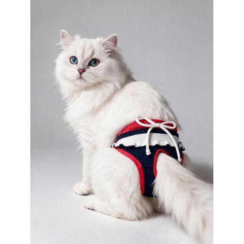 Diva Liva Dişi Kedi Regl Külotu | Don | Kedi İç Çamaşırı | Ayarlanabilir Bağcıklı | Küçük Irklar İçin
