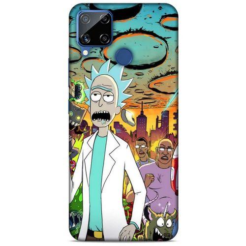 Realme C15 Uyumlu Kılıf Rick And Morty (42) Rugged Armor Kılıf Story Train Morty