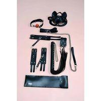 Fantazi Kırbaç Kelepçe Set, 6'lı Set, Ayak - El Kelepçesi, Maske, Ağız Topu - Brf1308