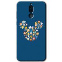 Huawei Mate 10 Lite HD Baskılı Kılıf + 9D Tam Ekran Koruyucu - Mickey