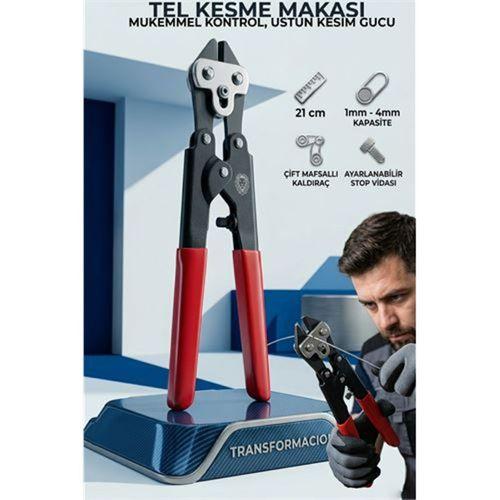 210 mm Profesyonel Tel Kesme Makası - 1-4 mm Hassas Tel ve Kablo Kesici Bolt Cutter 723177