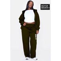 Kadın Büyük Beden Brooklyn Baskılı İnce Eşofman Altı SPR25BEAK54