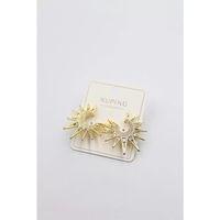 Taşlı Küpe - Altın