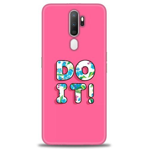 Oppo A9 2020 Kılıf HD Baskılı Kılıf - Do It + Tam Ekran Koruyucu