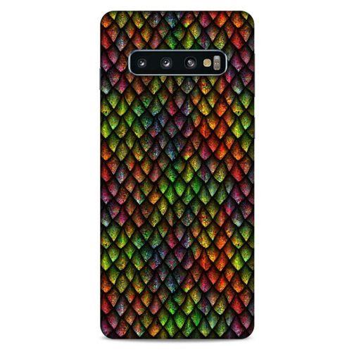 Samsung Galaxy S10 Kılıf Dragons (6) Silikon Kılıf Ejderha Skin Çok Renkli