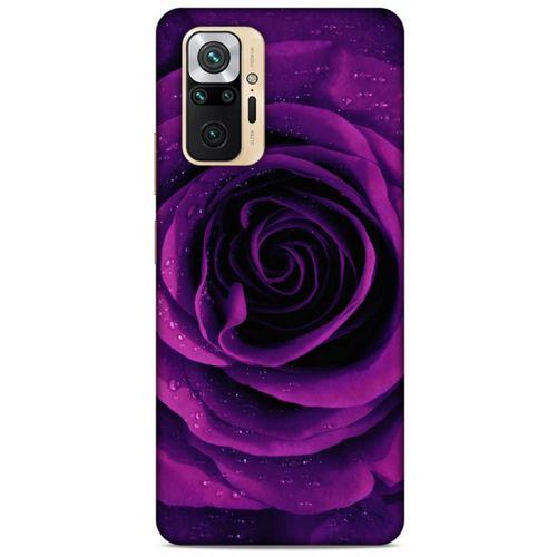 Xiaomi Redmi Note 10 Uyumlu Kılıf Mor Delisi (37) Silicone Cover Gül