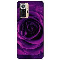 Xiaomi Redmi Note 10 Uyumlu Kılıf Mor Delisi (37) Silicone Cover Gül