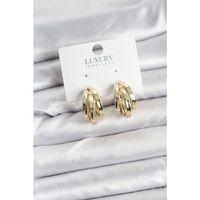 Pirinç Gold Renk Vintage Halka Model Kadın Küpe