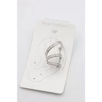 Taşlı Kıkırdak Küpe - Gümüş