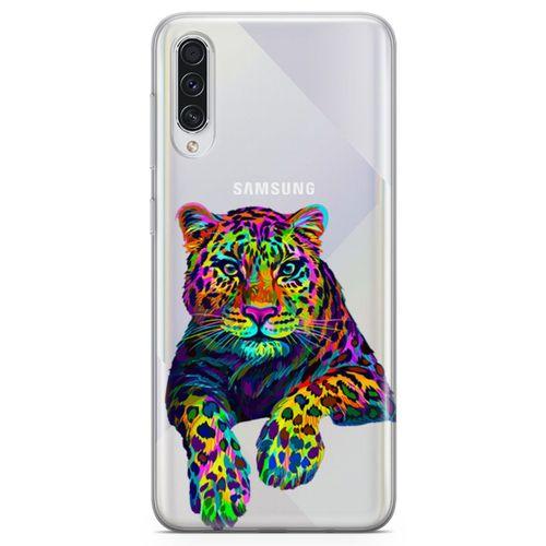 Samsung Galaxy A70s Kılıf Kaplan Colorful Arka Kapak Koruma Desenli Full Koruyucu