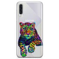 Samsung Galaxy A70s Kılıf Kaplan Colorful Arka Kapak Koruma Desenli Full Koruyucu