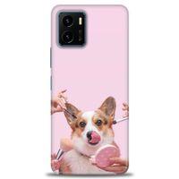 Vivo Y33S Kılıf HD Baskılı Kılıf - Sevimli Köpek + Tam Ekran Koruyucu