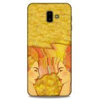 Lopard Samsung Galaxy J6 Plus Uyumlu Kılıf Sürreal Yüzler ♀ (16) Kalın Kılıf Desenli