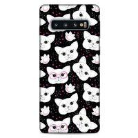 Lopard Samsung Galaxy S10 Uyumlu Kılıf Kediler (30) Silicone Case Patiler