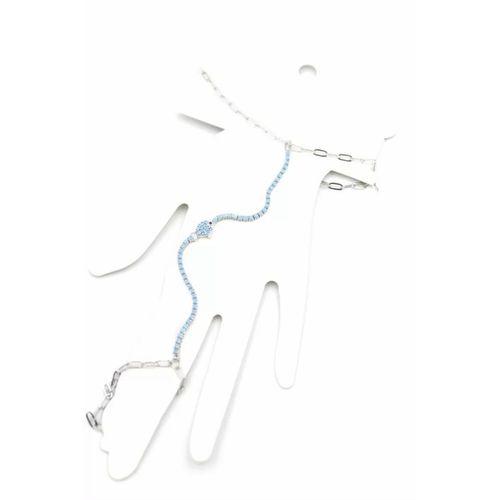 Mavi Taşlı Balık Şahmeran - Gümüş