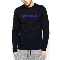 Riverdale Logo Baskılı Siyah Erkek Sweatshirt
