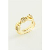 Çapraz Yuvarlak Zirkon Taşlı Yüzük