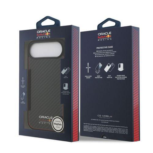 Apple iPhone 17 Air Kılıf Redbull Orjinal Lisanslı M-safe Şarj Özellikli Karbon Fiber Parlayan Logolu Kevlar Kapak