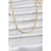 CM 14K Gold Renk Burgu Model Zincirli 60 cm Kadın Kolye