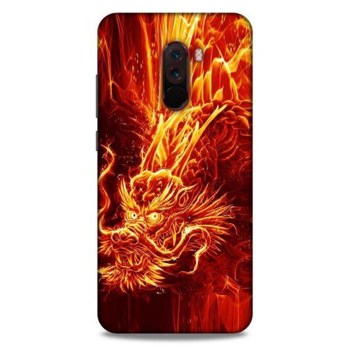 Xiaomi Pocophone F1 Kılıf Dragons (12) Koruyucu Silikon Ateş Ejderhası