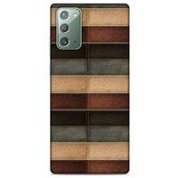 Samsung Galaxy Note 20 Kılıf Patchwork (20) Koruyucu Kılıf Bej Siyah