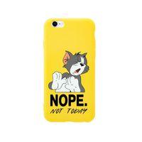 iPhone 6 Plus Tom Nope Not Today Tasarımlı Sarı Telefon Kılıfı